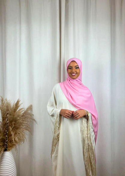 Hijab Prémium Soie De Médine - Rose Bonbon.