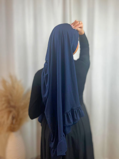 Hijab Jersey Froufrou - Bleu Marine N°25