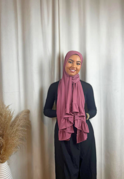 Hijab Jersey Froufrou - Rose N°29