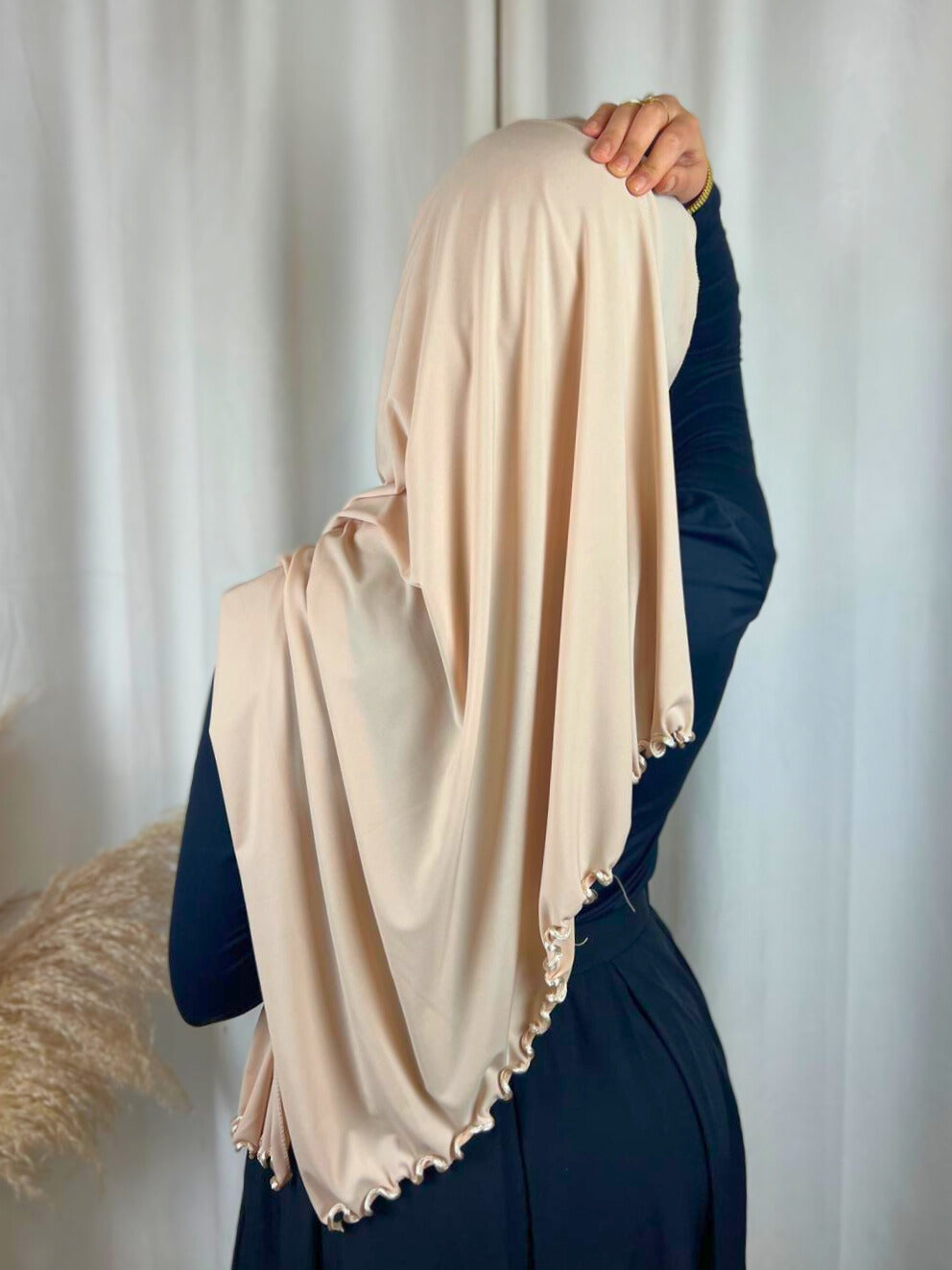 Hijab Premium Jersey Frisé - nude rosé MonHijab.fr