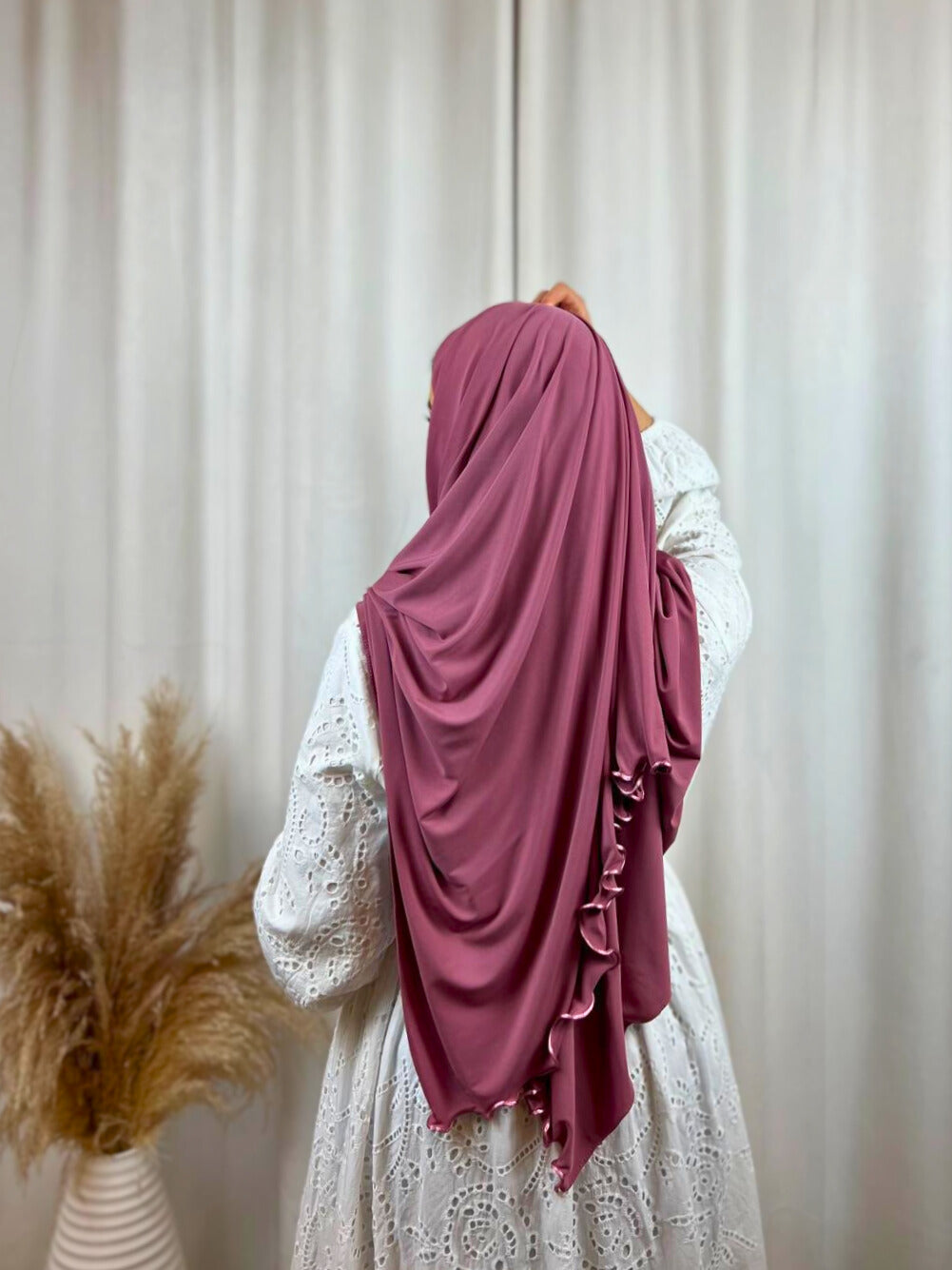 Hijab Premium Jersey Frisé - Rose MonHijab.fr