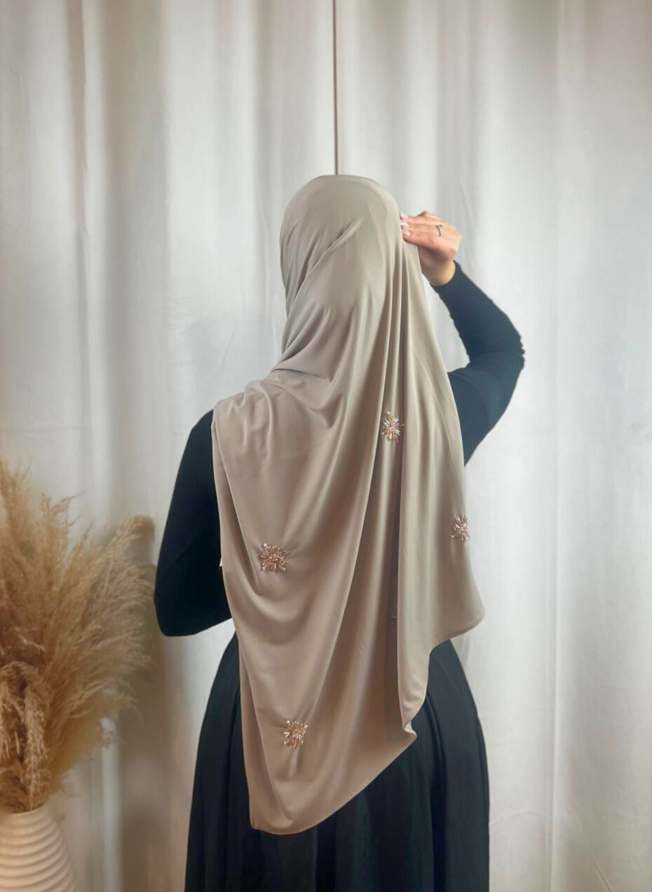 Hijab Jersey Crystal - Taupe Clair N°31 MonHijab.fr