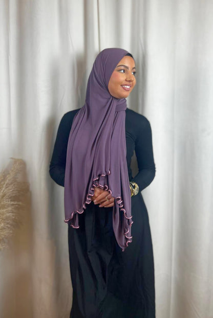 Hijab Jersey Frisé Premium - Mauve N°48