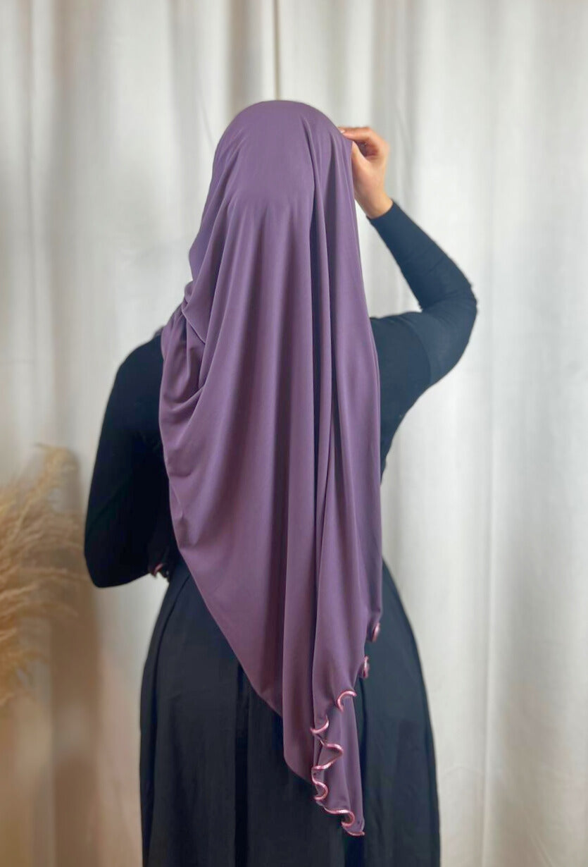 Hijab Jersey Frisé Premium - Mauve N°48