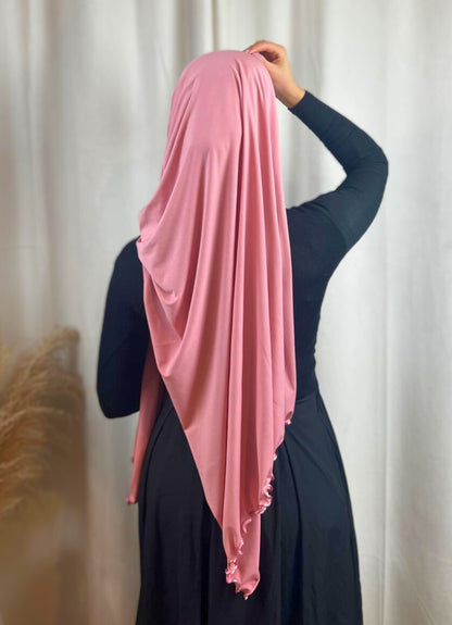 Hijab Jersey Frisé Premium - Rose Bonbon N°52