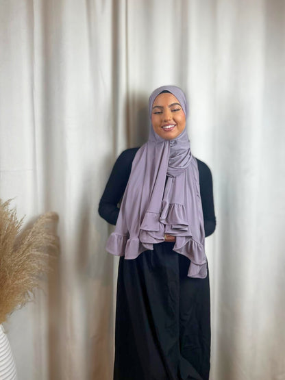 Hijab Jersey Froufrou - Mauve  N°8