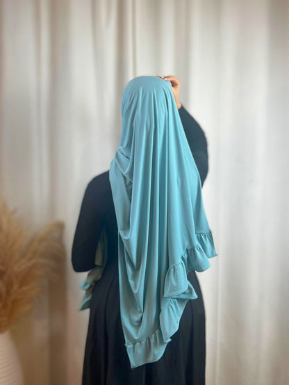 Hijab Jersey Froufrou - Bleu N°5