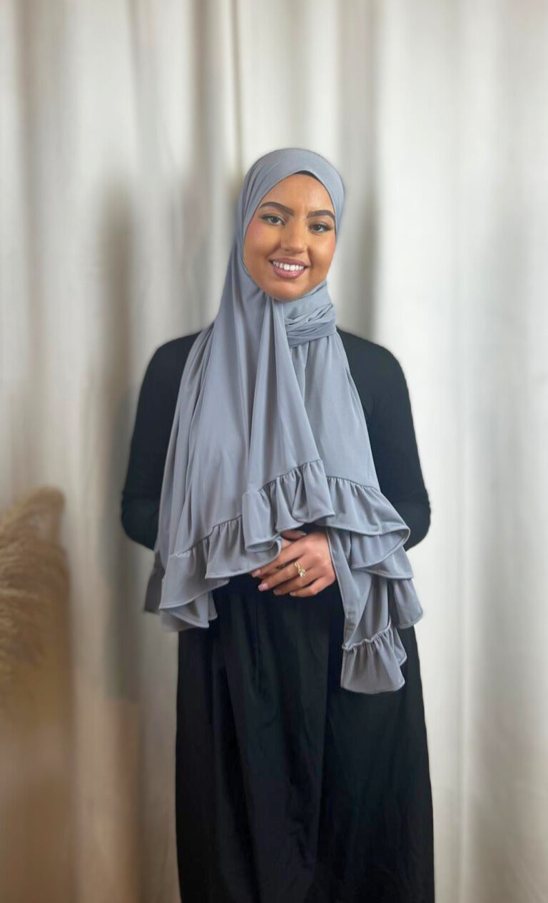 Hijab Jersey Froufrou - Gris  N°9