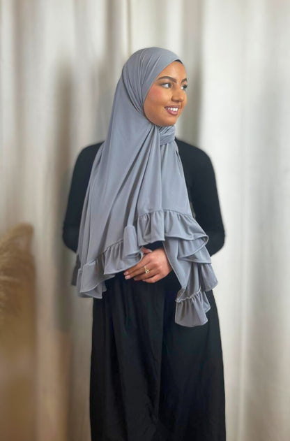 Hijab Jersey Froufrou - Gris  N°9