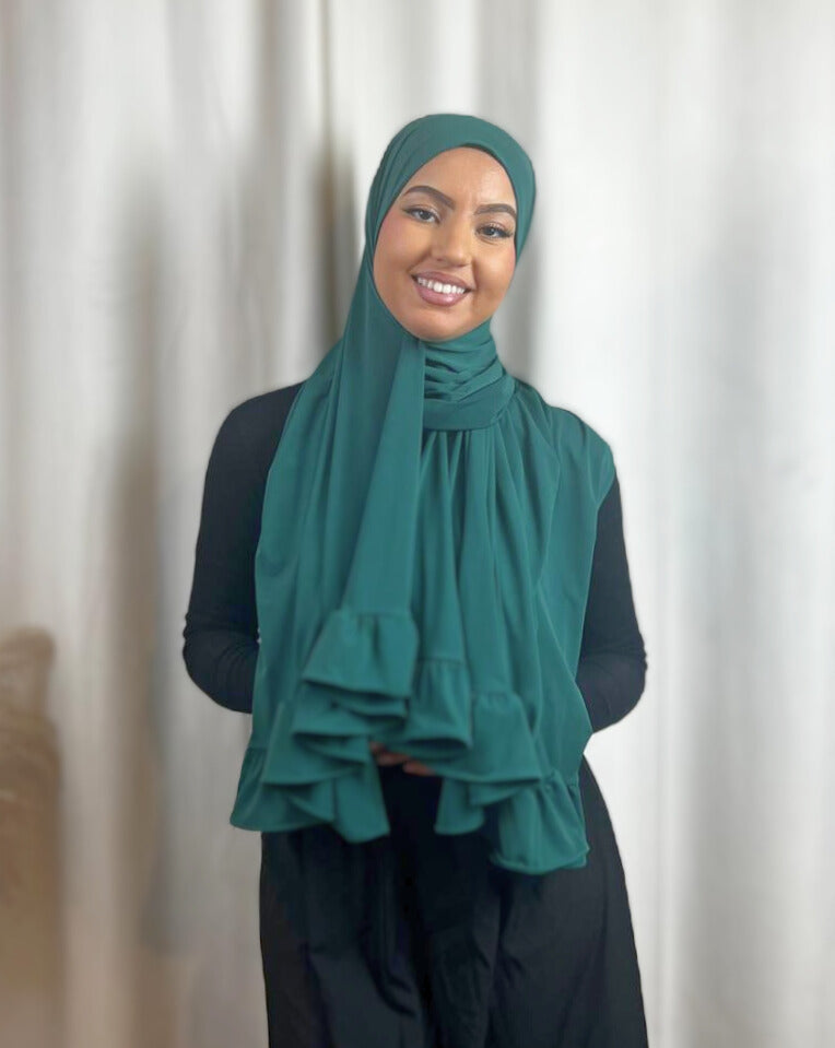 Hijab Jersey Froufrou - Vert Bouteille N°17