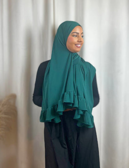 Hijab Jersey Froufrou - Vert Bouteille N°17