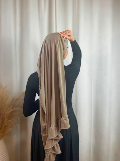 Hijab Jersey Froufrou - Marron Clair N°23