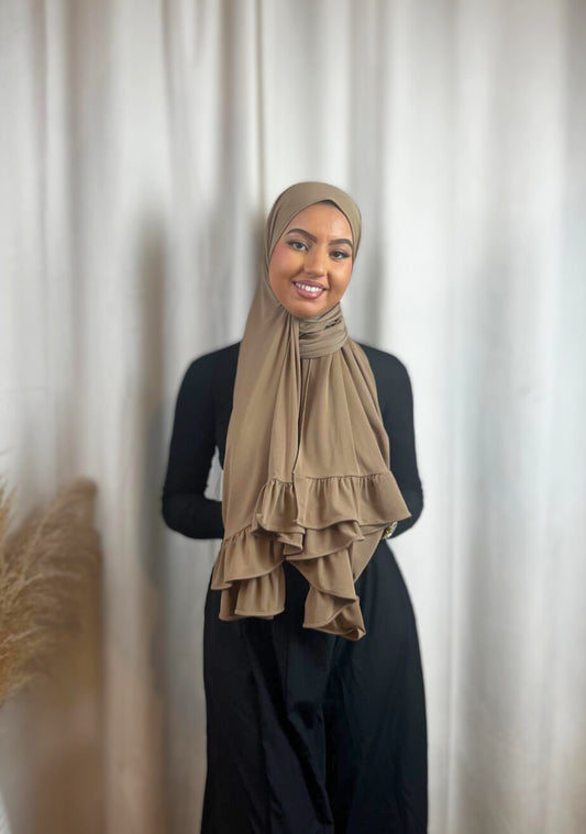 Hijab Jersey Froufrou - Camel N°16