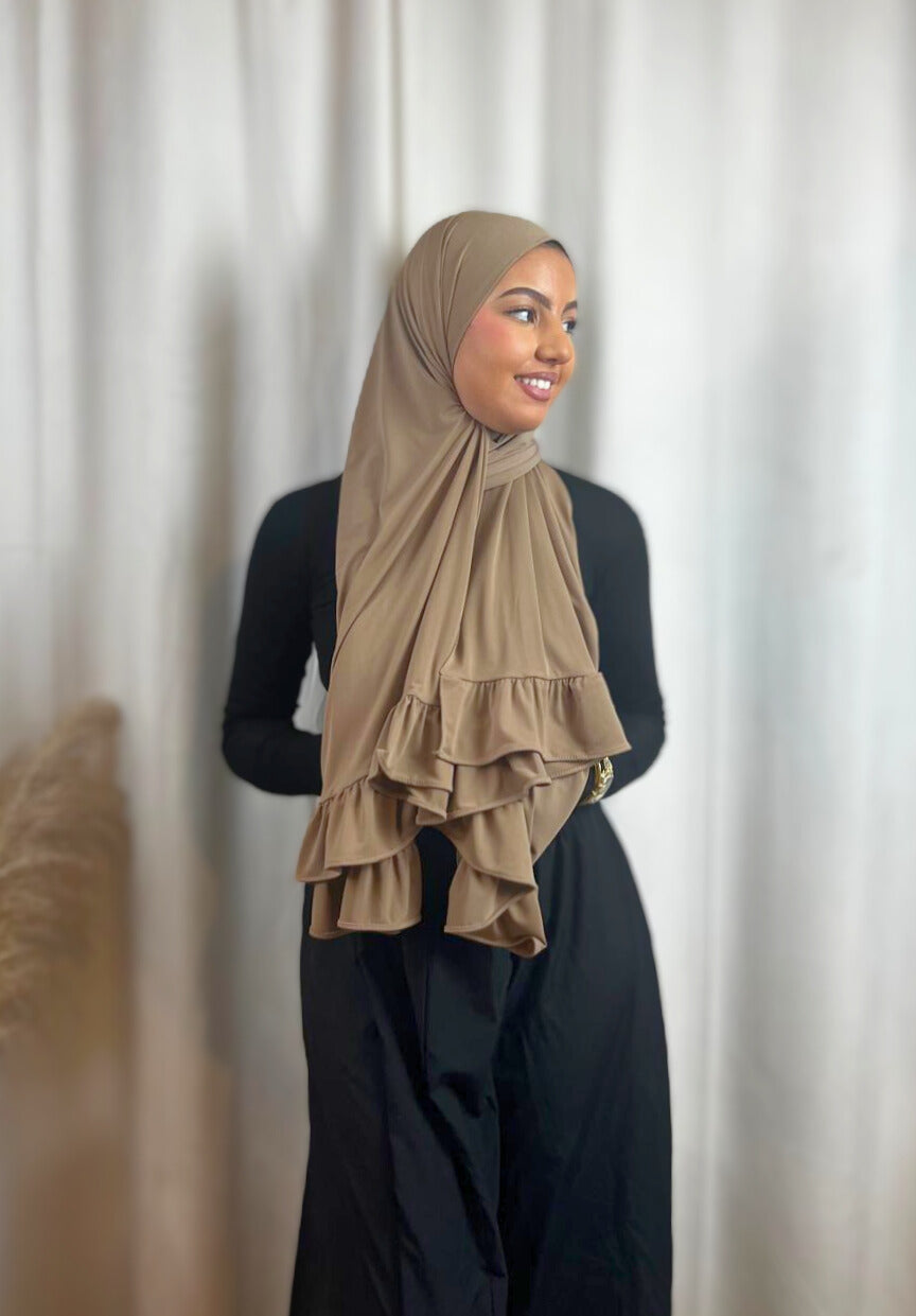 Hijab Jersey Froufrou - Camel N°16