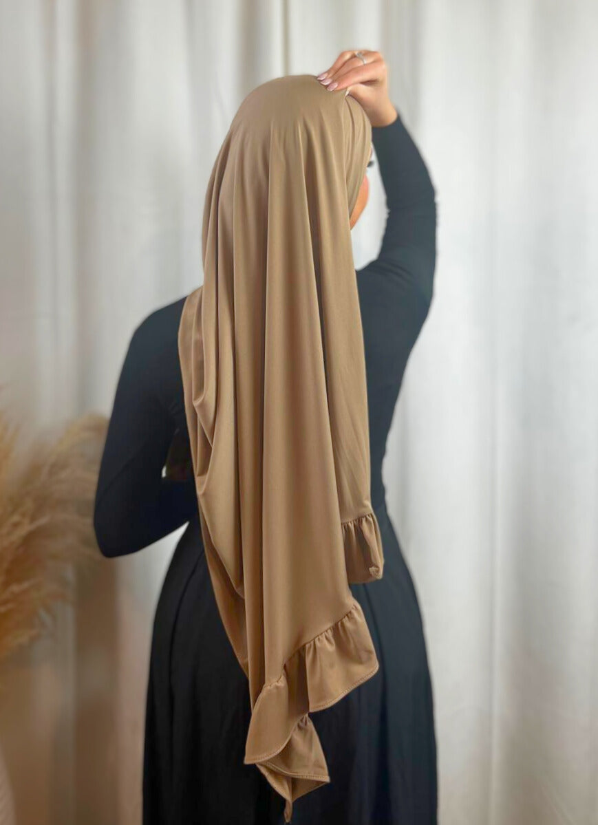 Hijab Jersey Froufrou - Camel N°16