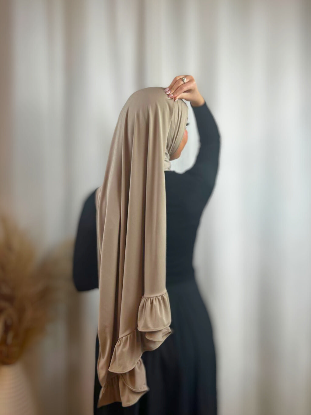 Hijab Jersey Froufrou - Crème N°19