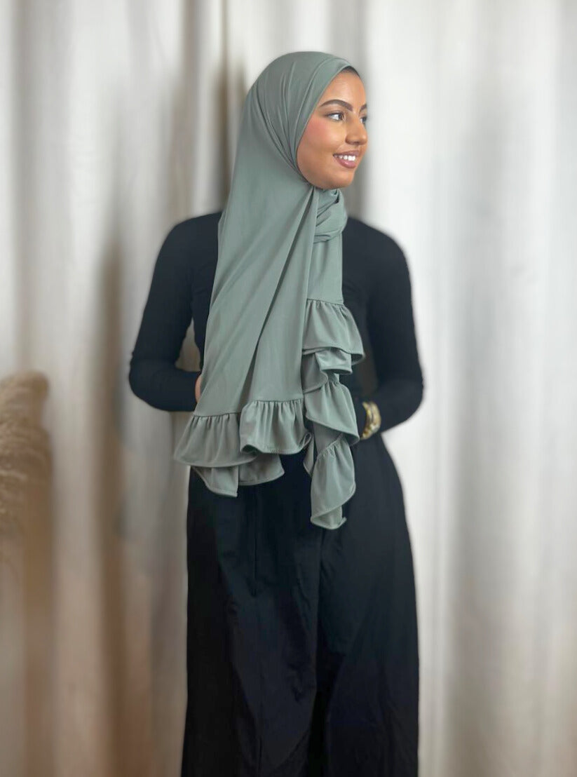 Hijab Jersey Froufrou - Vert N°15