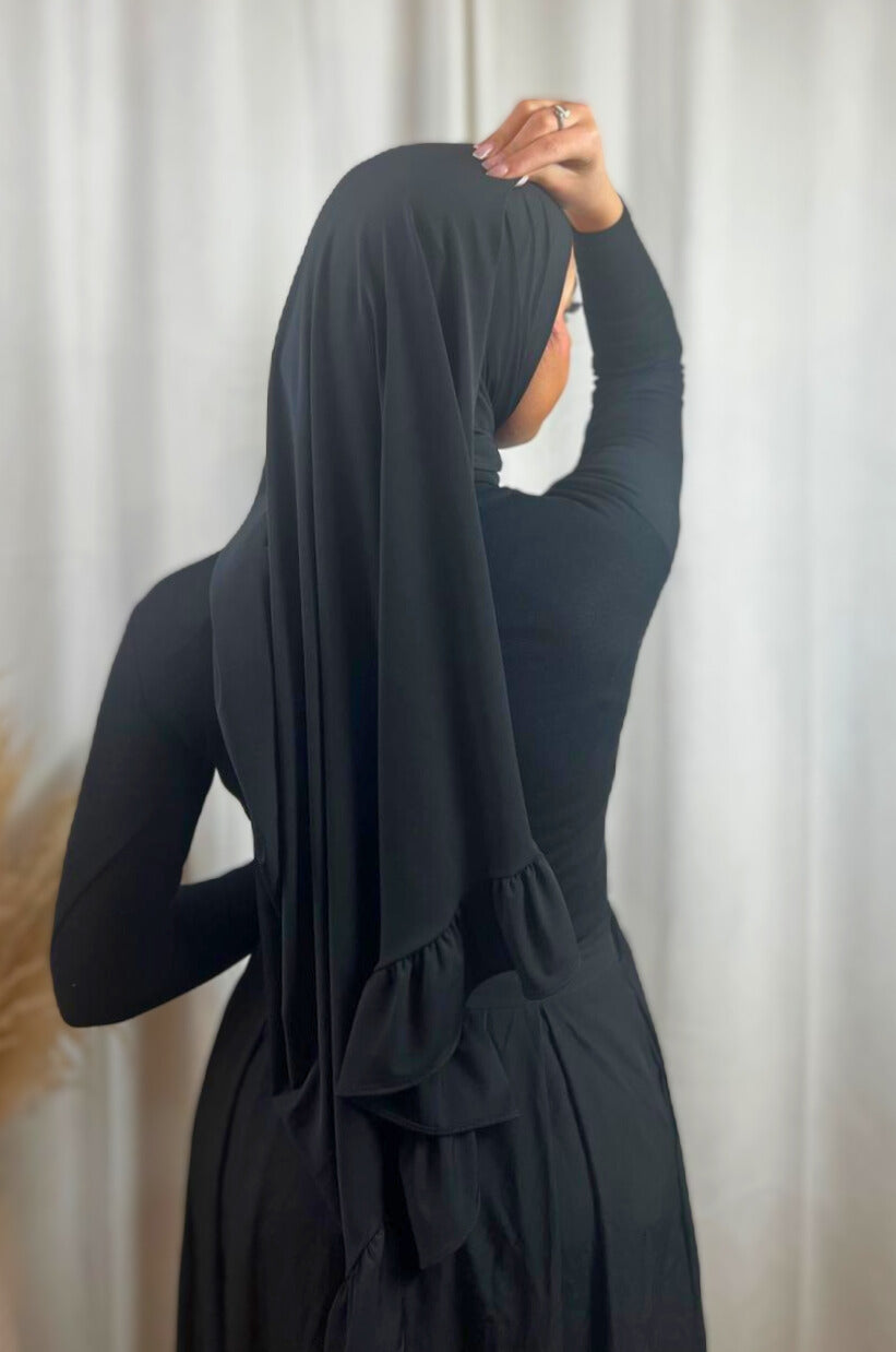 Hijab Jersey Froufrou - Noir N°13