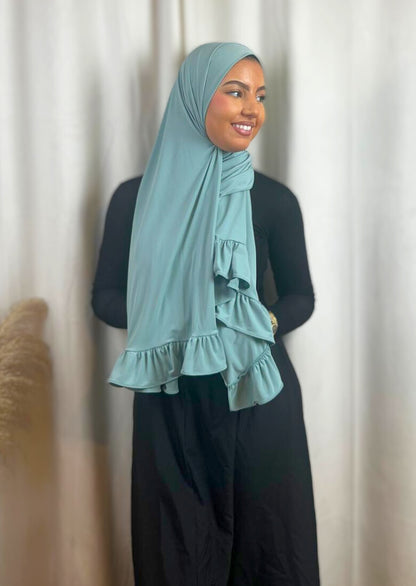 Hijab Jersey Froufrou - Bleu ciel N°10