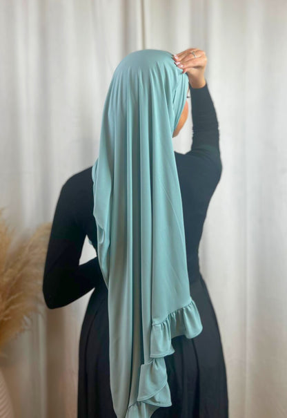 Hijab Jersey Froufrou - Bleu ciel N°10