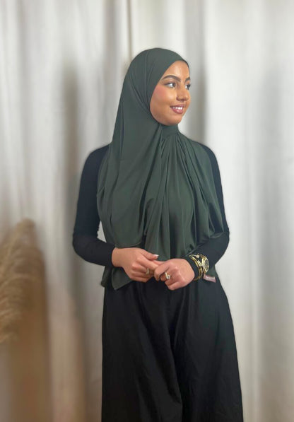 Hijab Jersey Premium - Vert Militaire N°69