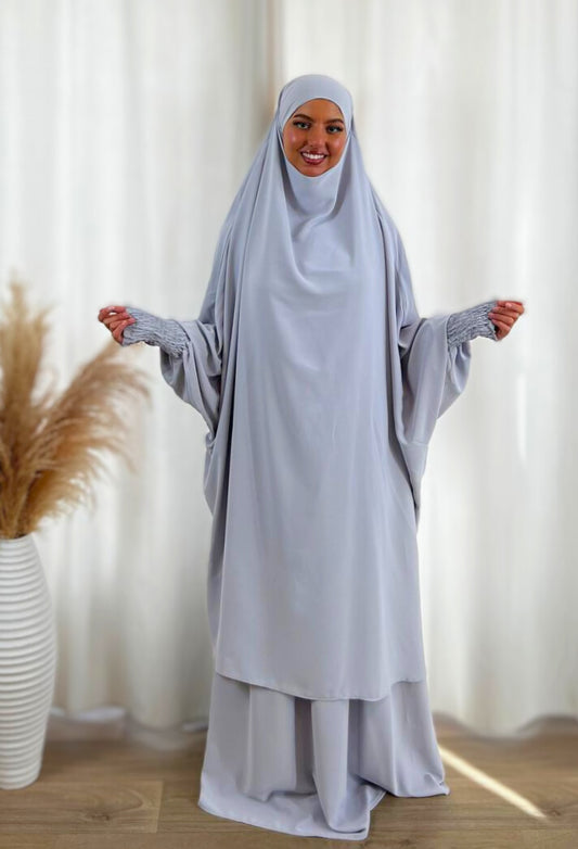 Jilbab Dubai – Gris Clair