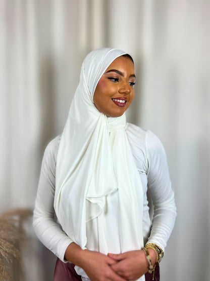 Hijab Jersey Premium - Blanc MonHijab.fr