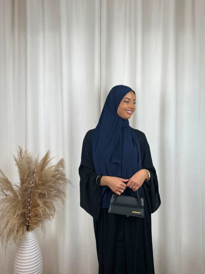 Hijab Prémium Jersey - Bleu Nuit.