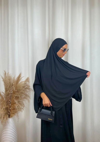 Hijab Prémium Jersey - Noir.