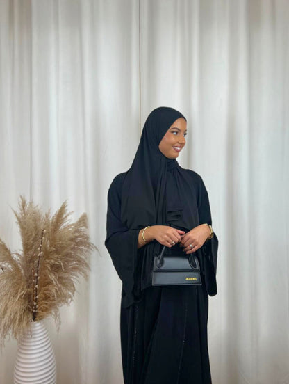 Hijab Prémium Jersey - Noir.