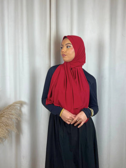 Hijab Jersey Premium - Rouge MonHijab.fr