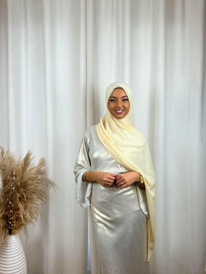 Hijab Prémium Soie De Médine - Beige.